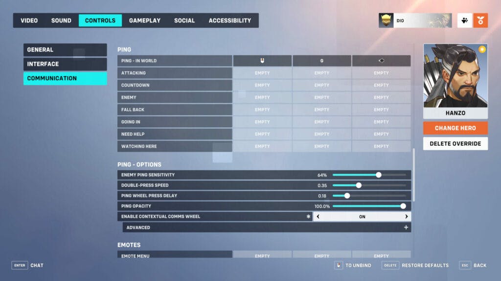 Changing your ping settings in Overwatch 2 (Image via Blizzard Entertainment)