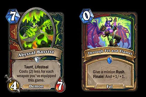 Dual-class cards in Hearthstone (Image via Blizzard Entertainment)