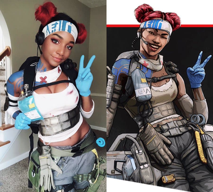 2019 Lifeline cosplay (Image via <a href="https://twitter.com/kayyybearxo" target="_blank" rel="noreferrer noopener">kayyybearxo on Twitter</a>)