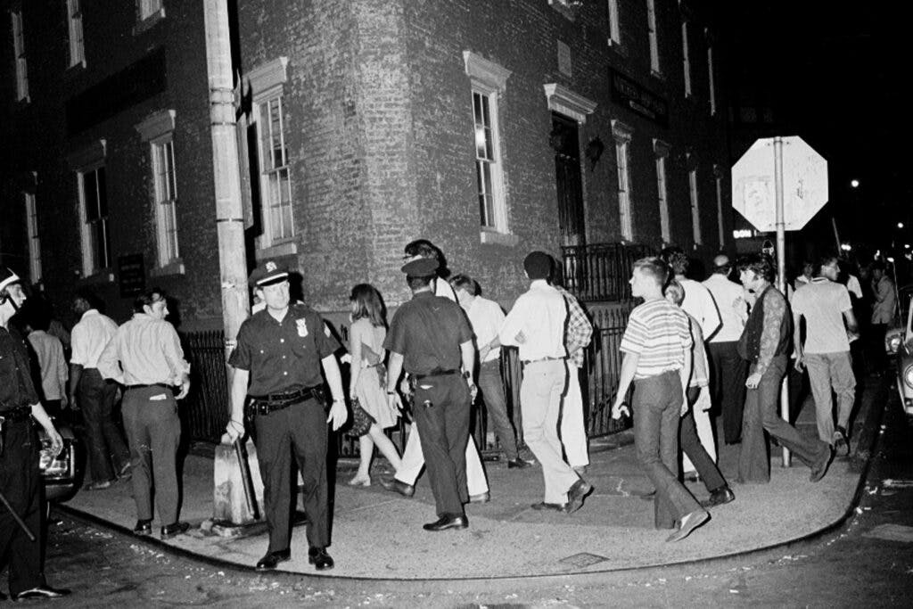 A shot from outside the Stonewall Inn on the night of the riots (Image credit: The New York Times)
