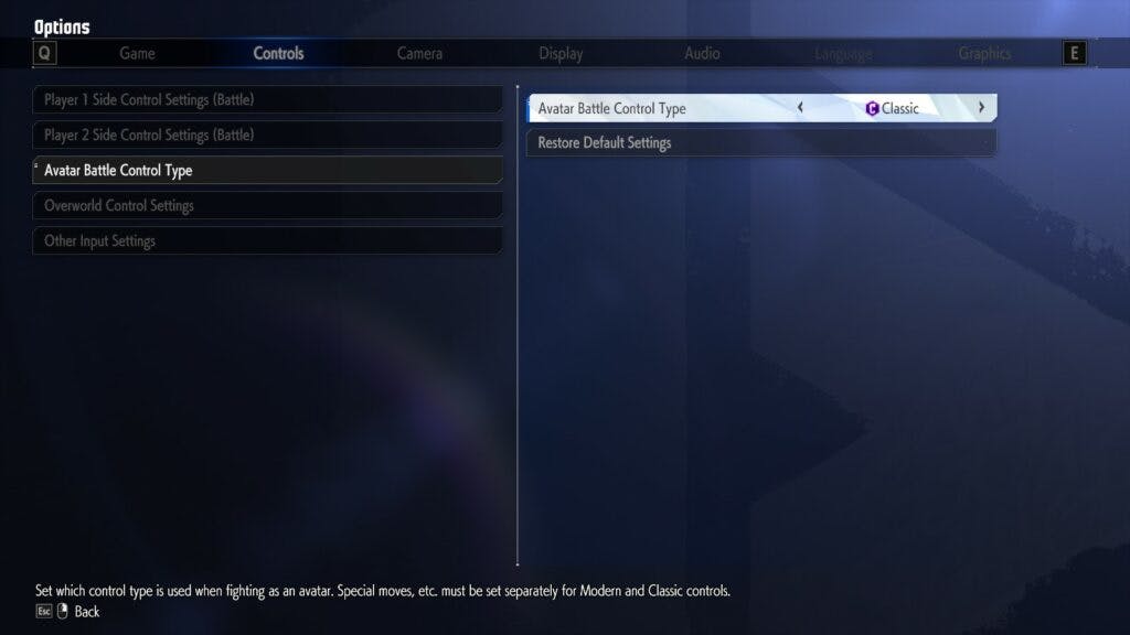 You can change SF6's World Tour control scheme in the Options menu (Image via esports.gg)