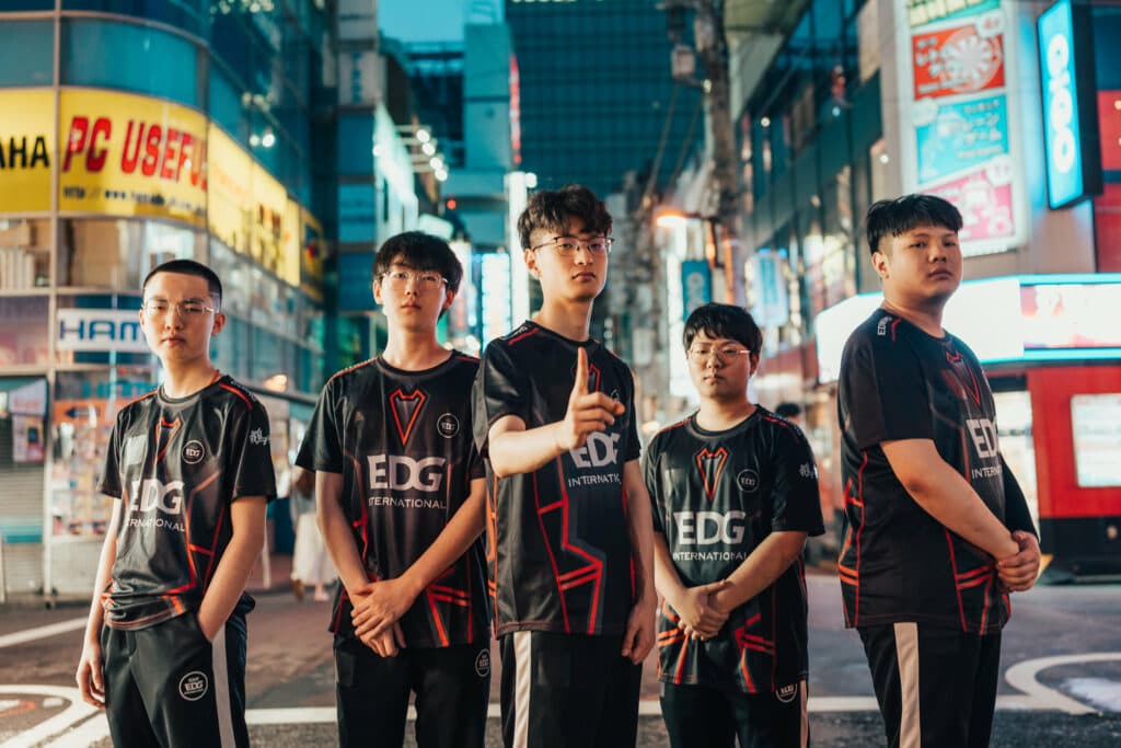EDward Gaming VALORANT Roster Masters Tokyo (Photo by Lee Aiksoon/Riot Games)