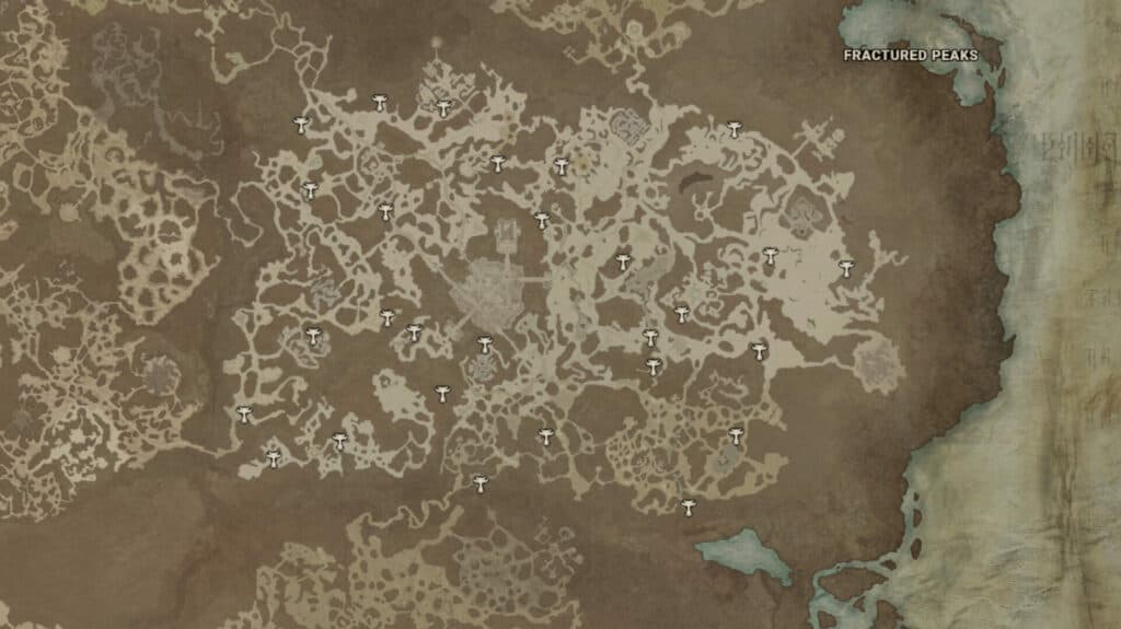 Diablo 4 Altar of Lilith locations (Image via D4Builds.gg)