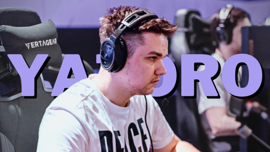 Esports.gg interview with Yatoro of Team Spirit. (Image via Gamers Galaxy)