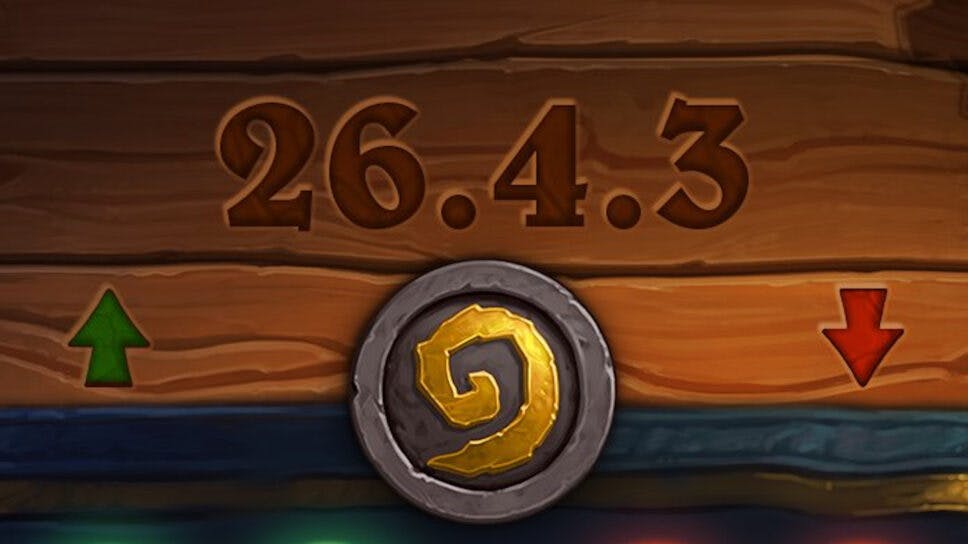 Hearthstone 26.4.3 balance patch tease cover image