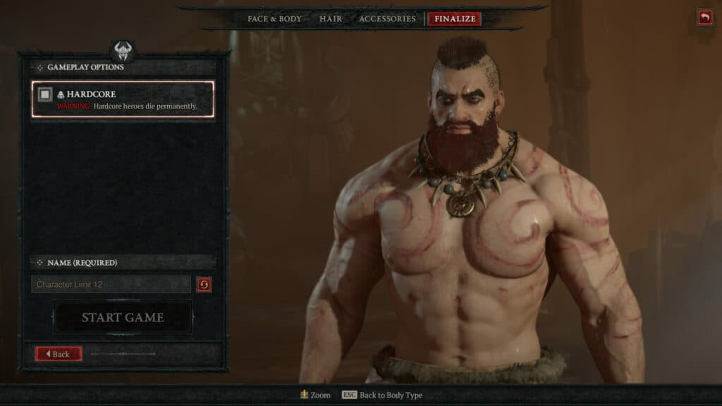 How to access Diablo 4 Hardcore mode (Image via Blizzard Entertainment)