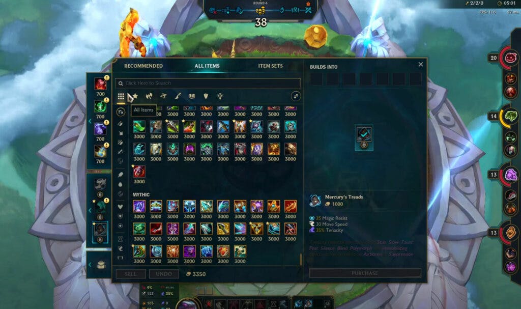 Buy items to become even stronger in League of Legends Arena. Image courtesy of Riot Games