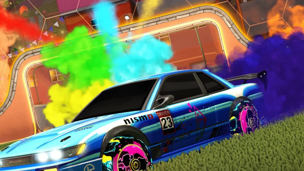 Smokeshow Goal Explosion in Rocket League Season 11 (Image via Psyonix)