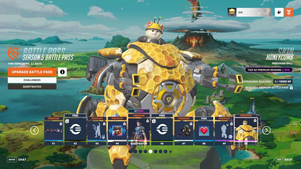 Wrecking Ball's Honeycomb skin (Image via Blizzard Entertainment)