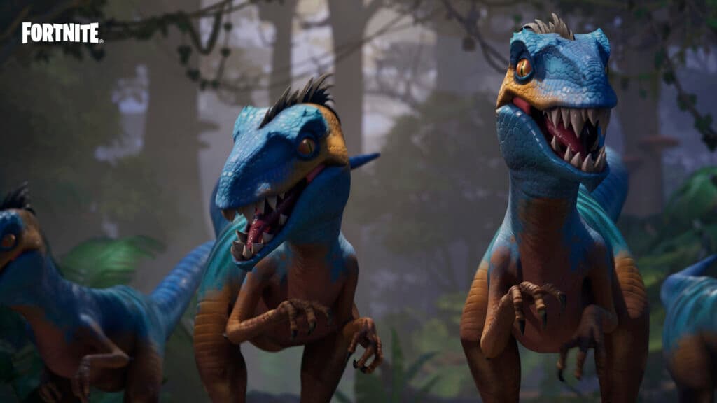 How to ride a Raptor (Image via Fortnite)