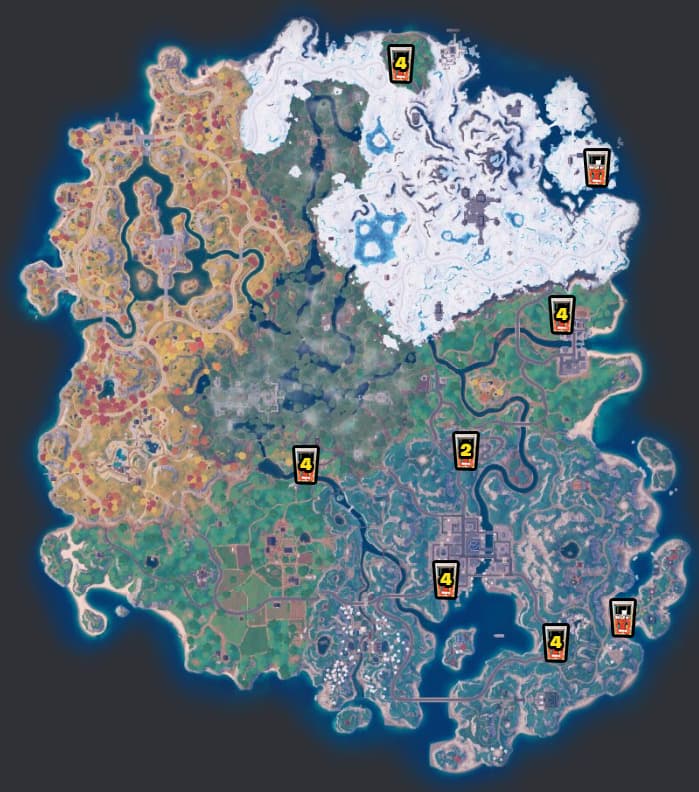 All Gas Station Locations via Fortnite.GG