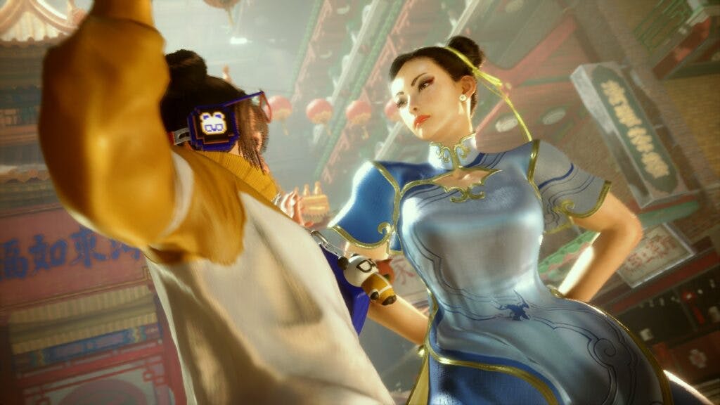 A literal Zoomer vs. Boomer moment as teenage Li-Fen is bodied by Chun-Li (Screenshot by esports.gg)