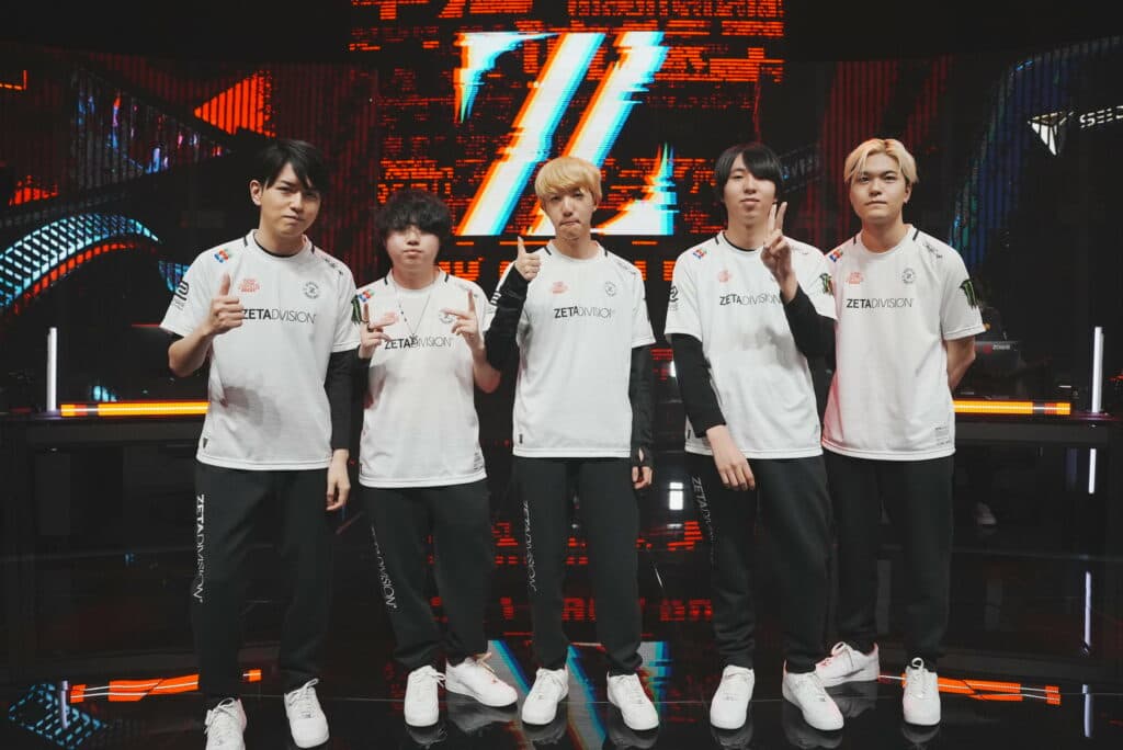 Zeta Division's VALORANT roster at the VCT Pacific LCQ (Photo by Riot Games)