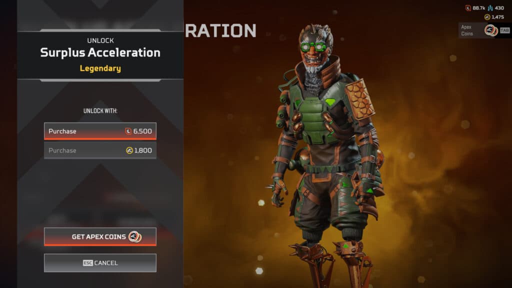 Legend Tokens in Apex Legends can be used to purchase skin recolors from the store (Image via Respawn Entertainment)