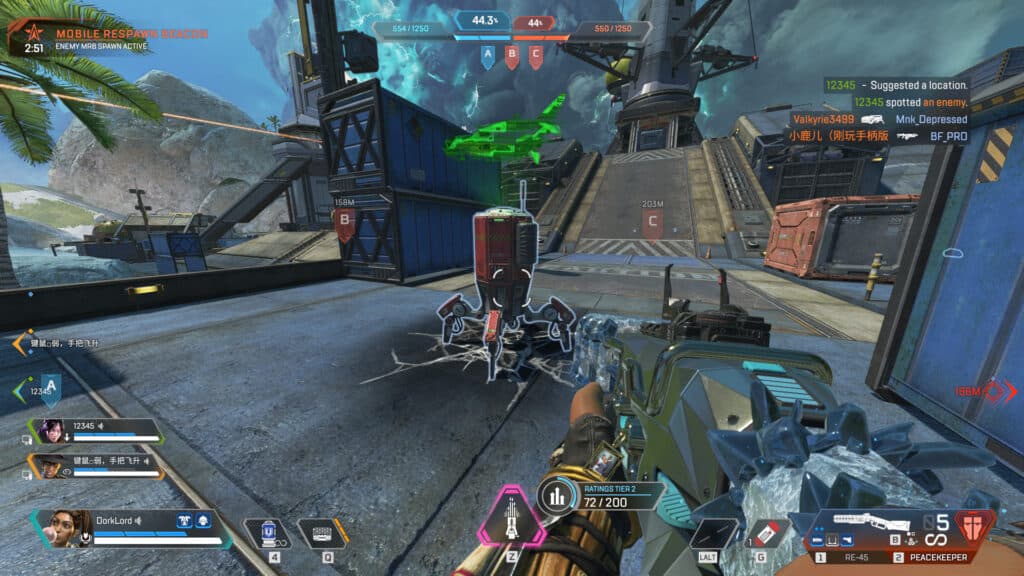 The mobile respawn beacon event allows teams to call in a mobile respawn beacon at a tactically advantageous location