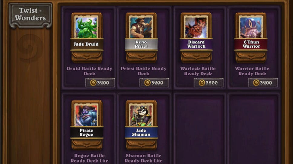 Hearthstone Battle Ready decks for Twist and Wild cover image