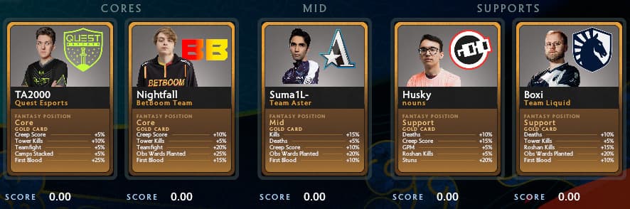 Bali Major Fantasy Picks (July 1)