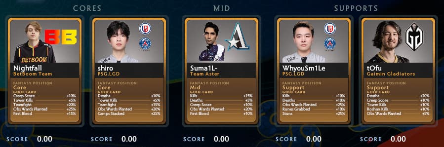 Bali Major Fantasy Picks (July 2)