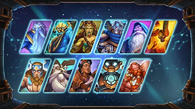 The different Titans in Hearthstone (Image via Blizzard Entertainment)