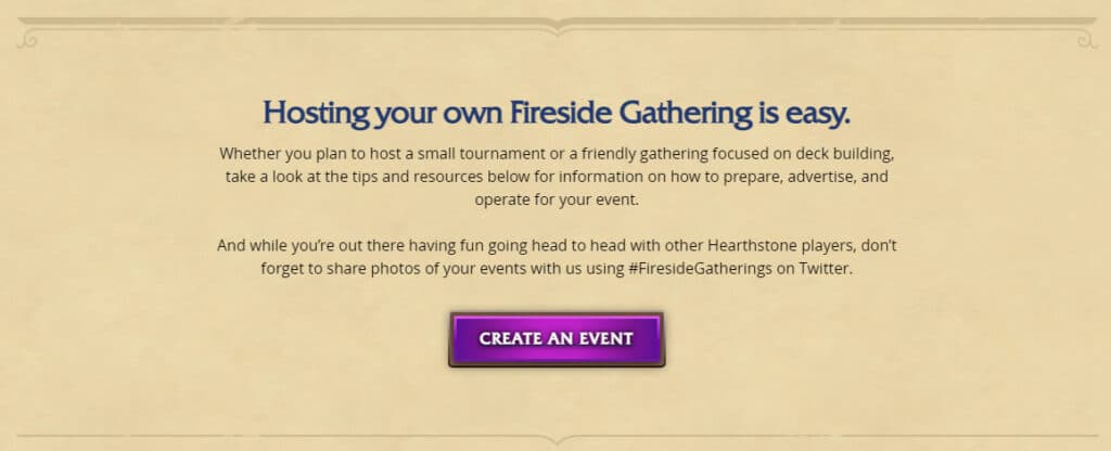 How to create a Fireside Gathering event