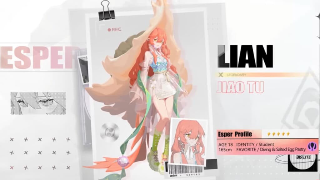 Lian (Jiao Tu) in Dislyte (Image via Lilith Games)