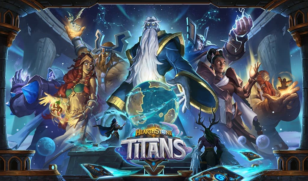 Hearthstone TITANS key art (Image via Blizzard Entertainment)