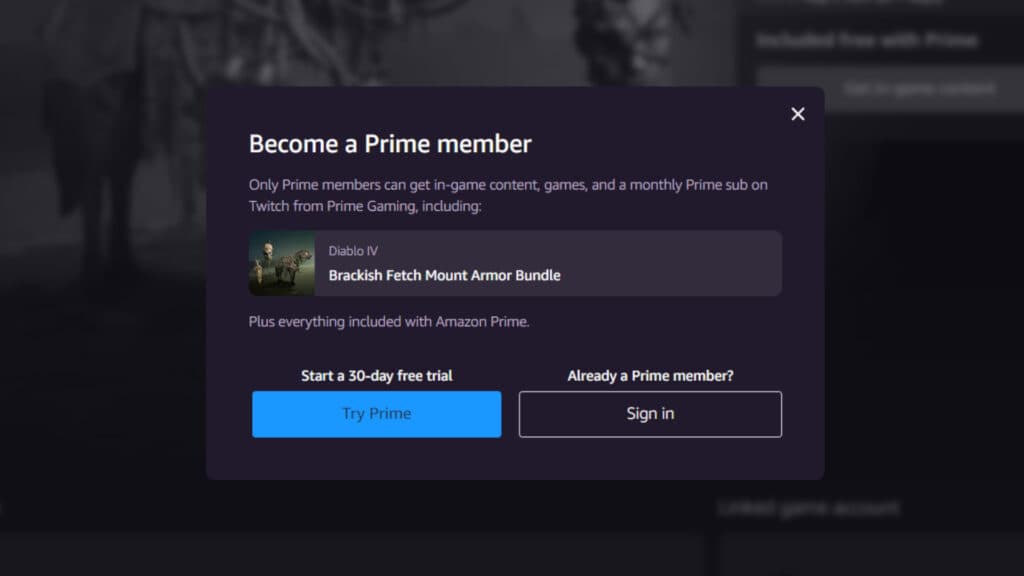 How to become a Prime Gaming member (Image via Prime Gaming)
