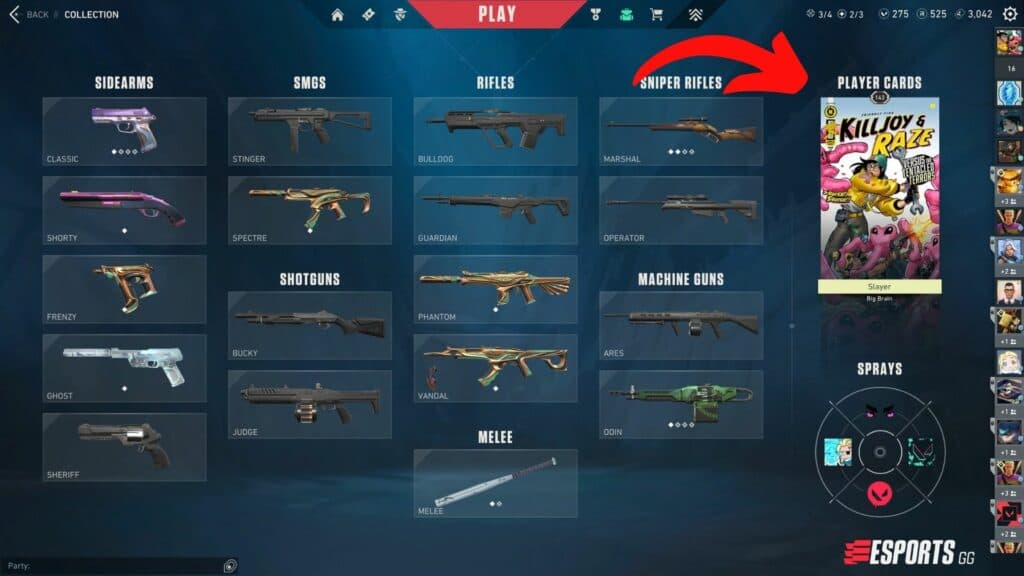 Click on the Player Cards as shown in the image. Image Credit: Riot Games / Esports.gg