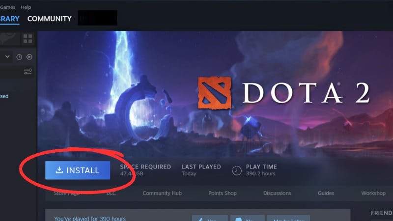 Once the former "Play" button shows "Install", your uninstalling process is done! (Screenshot by esports.gg)