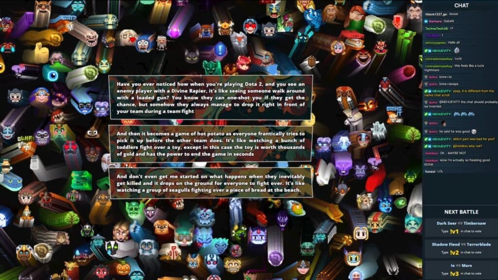 DOTA2ai generates some observational humor about Divine Rapiers (Image via DOTA2ai)