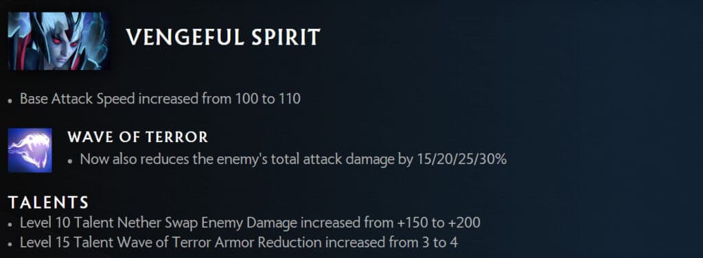 Vengeful Spirit updates on patch 7.34 (Image by Valve)
