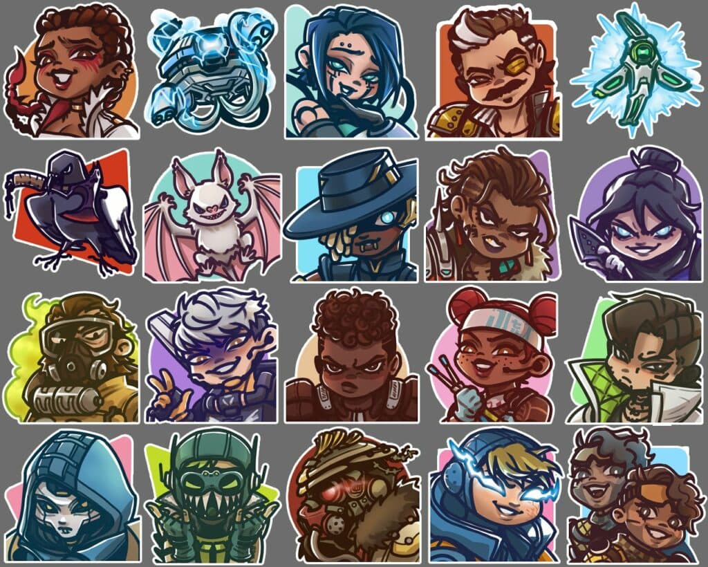 Every sticker in the 003 Series (Image via @kiki_3D_ on Twitter)