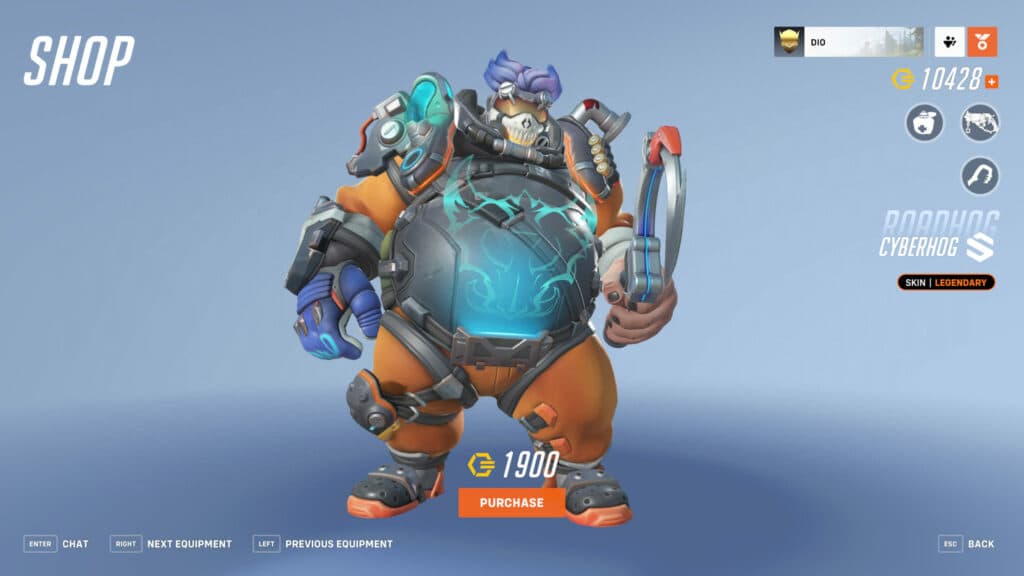 Cyberhog skin for Roadhog (Image via Blizzard Entertainment)