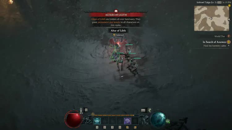 Altar of Lilith screenshot (Image via Blizzard Entertainment)