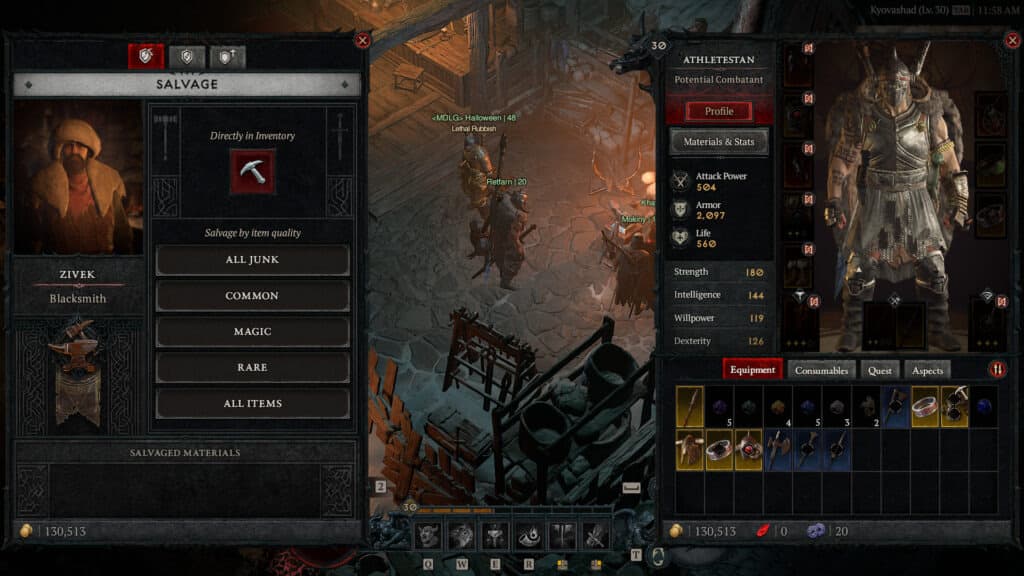 Diablo 4 gameplay screenshot (Image via Blizzard Entertainment)