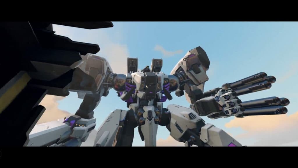 Null Sector attacks with a giant bot (Image via Blizzard Entertainment)