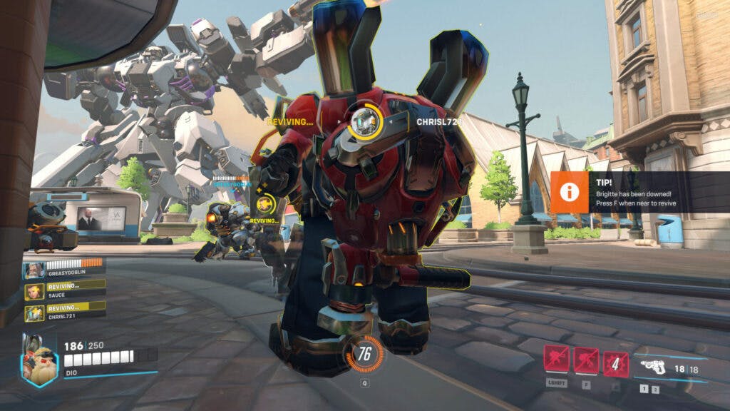 How to revive teammates in Overwatch 2 PvE (Image via Blizzard Entertainment)