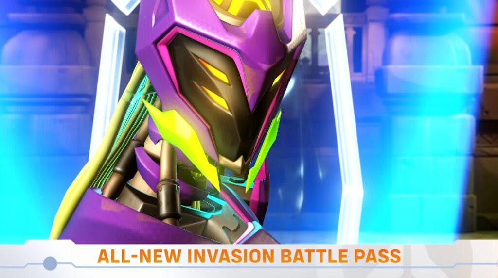 Null Sector Symmetra skin from the Invasion Battle Pass (Image via Blizzard Entertainment)