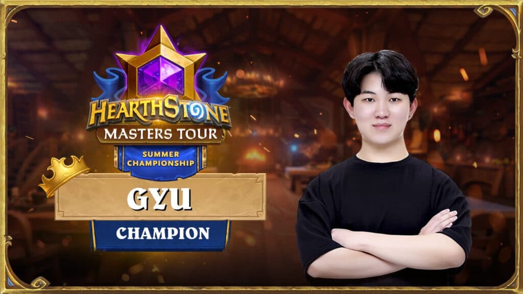 Gyu won the 2023 Hearthstone Masters Tour Summer Championship (Image via Blizzard Entertainment)