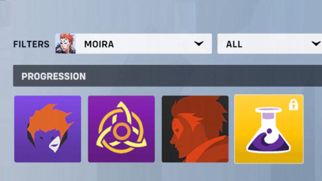 Moira's progression player icons (Image via Blizzard Entertainment)