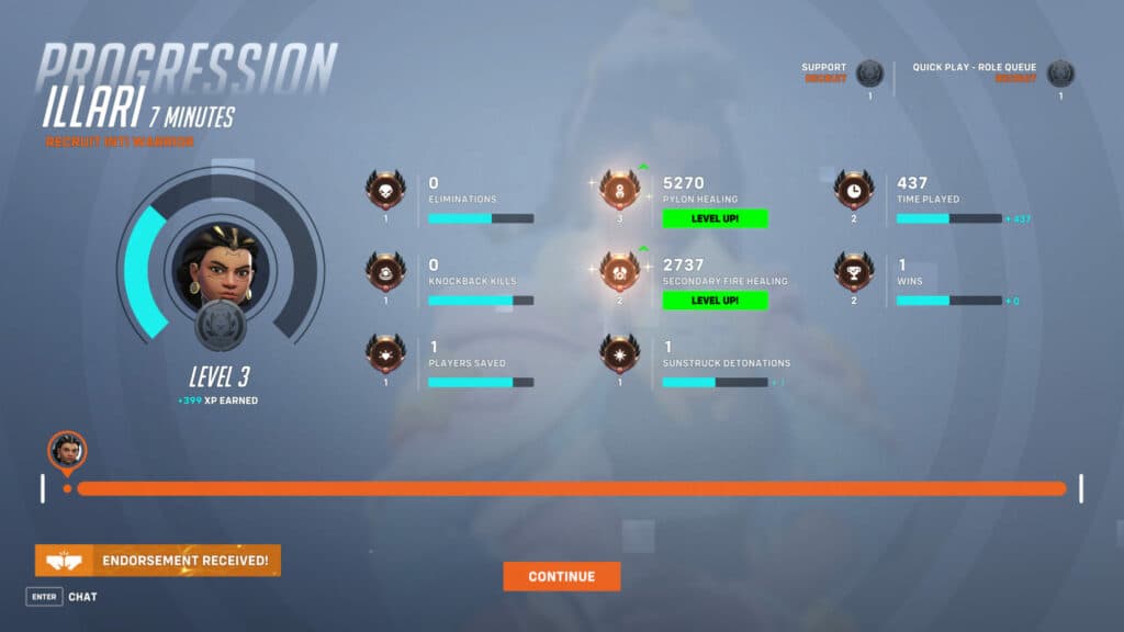Overwatch 2's new progression system screenshot (Image via Blizzard Entertainment)