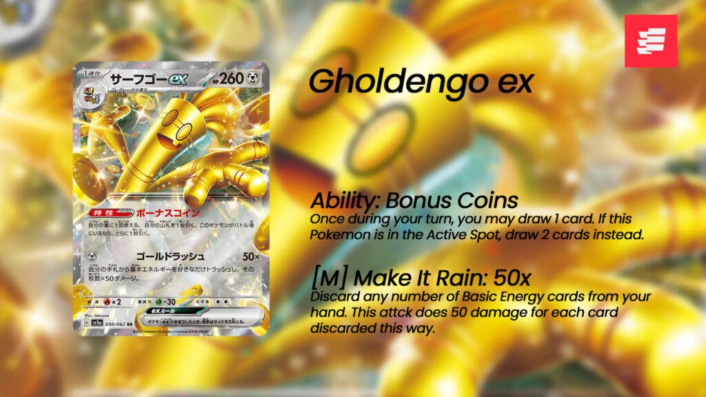 Gholdengo ex will be one of the best competitive cards after the release of new Pokemon TCG set, Paradox Rift.