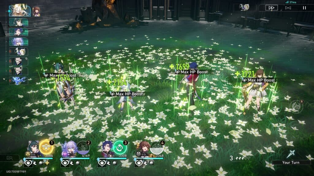 Choose 3 Abundance Blessings to unlock the Path Resonance which grants a full heal and increases max HP