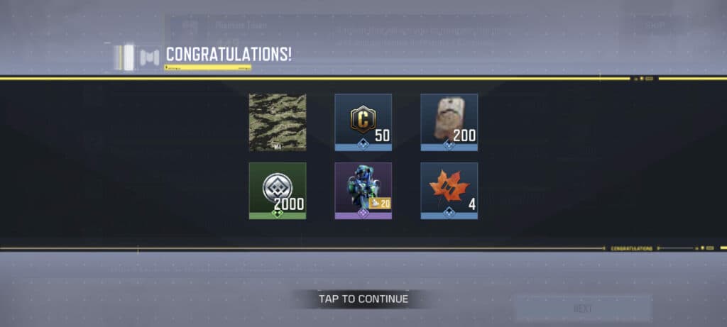 Earning CoD Mobile Phantom Tokens (Image via Activision Publishing, Inc.)