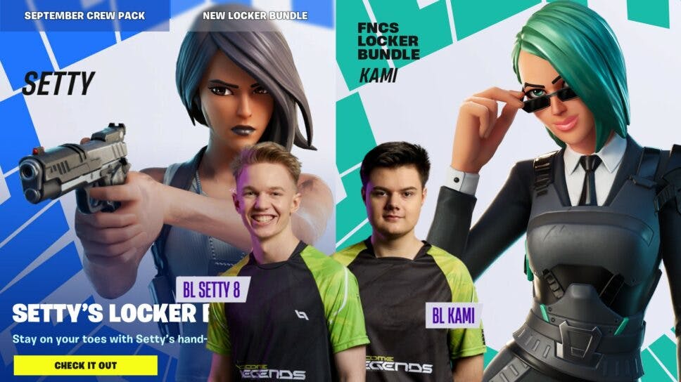 FNCS Champs Setty and Kami honored with Fortnite Locker Bundles cover image