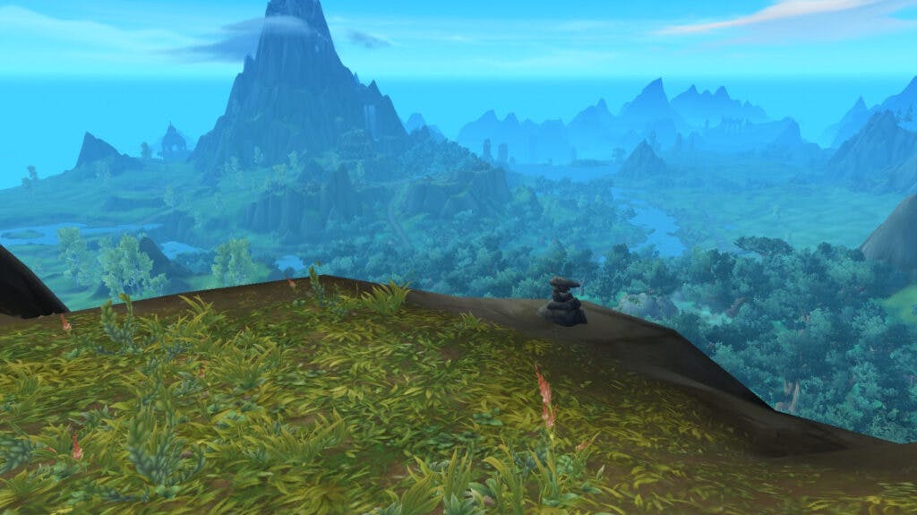 <em>A burial marker in the Secrets of Azeroth WoW quest that begins at Pinewood Post.</em>