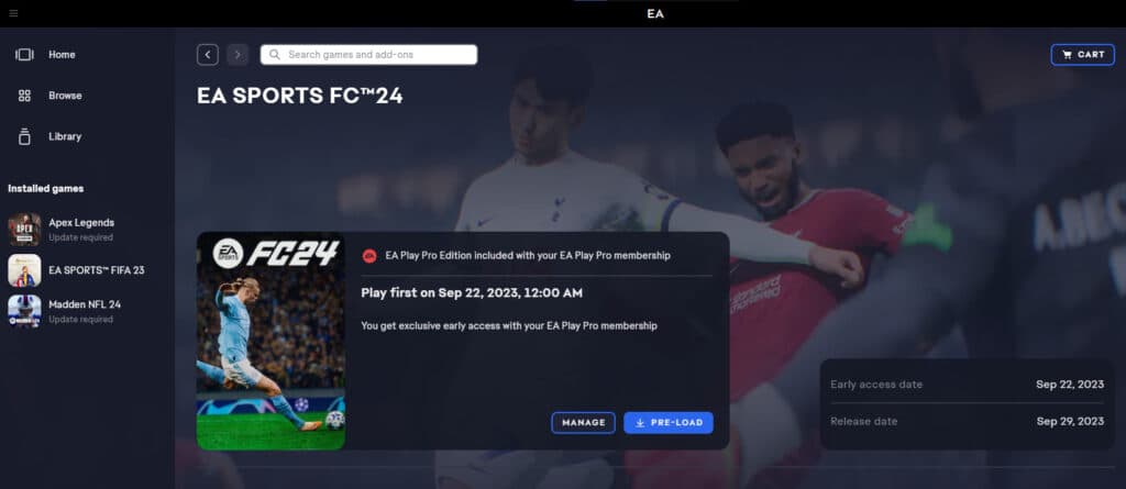 Comprar EA Sports FC 24 EA App