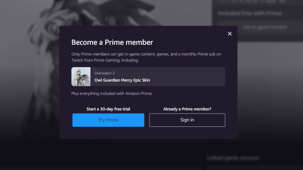 How to become a Prime Member (Image via Prime Gaming)