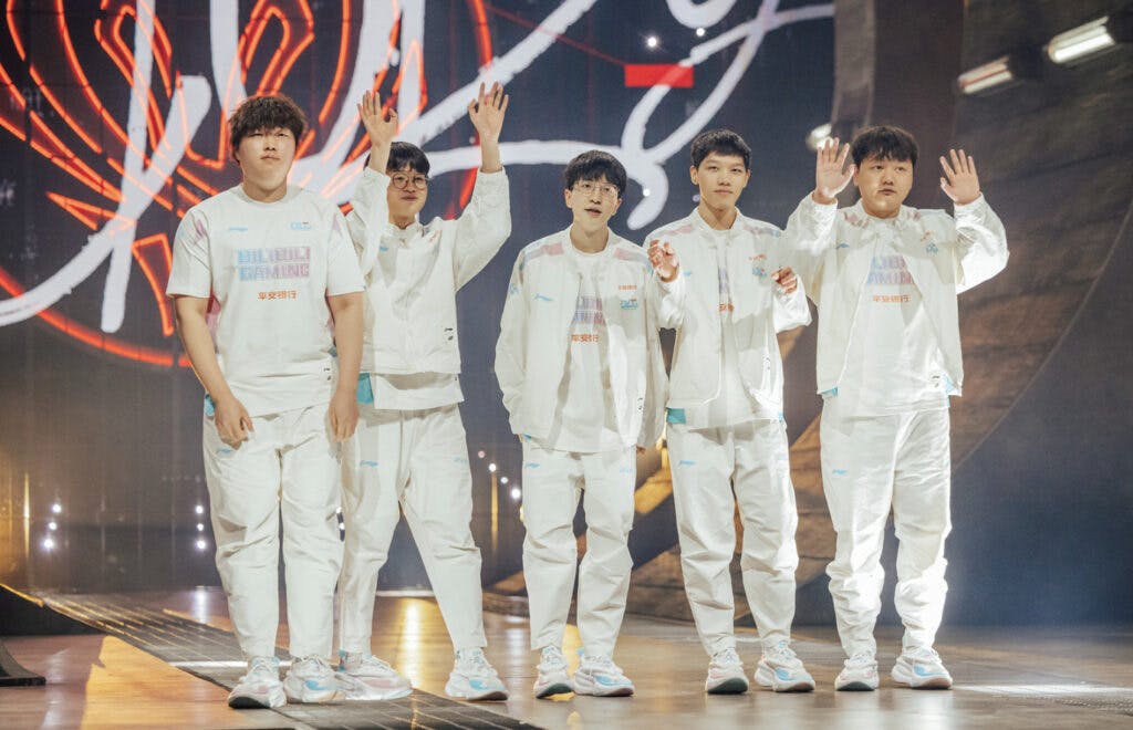 BLG’s last time on the MSI 2023 stage as they finished in second place against JDG (Image via Colin Young-Wolff/Riot Games)