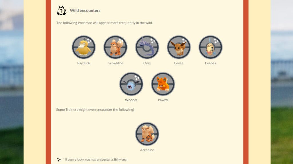 Pokémon Go's Out to Play wild encounters screenshot (Image via Niantic, Inc.)